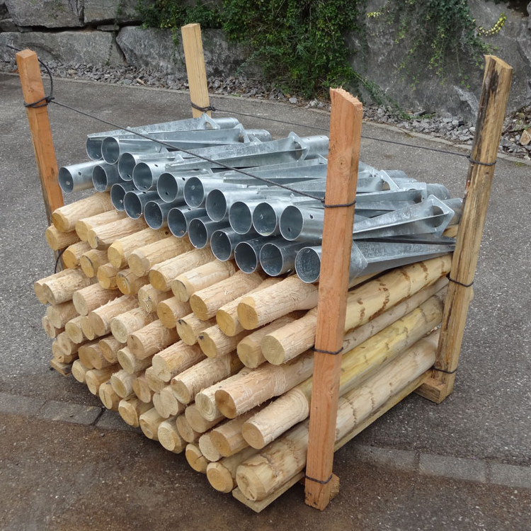 Pfähle aus Kastanienholz Zaun Shop